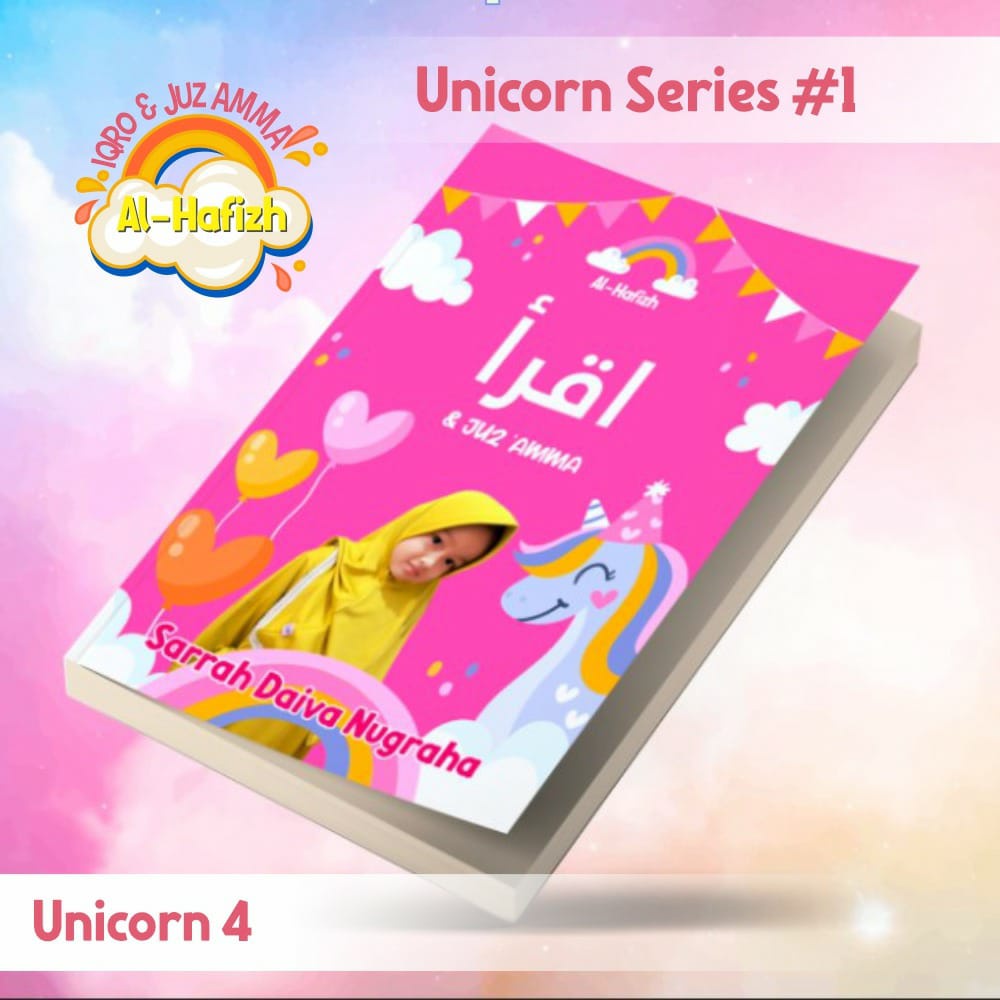 Buku Iqra Iqro Hard cover Anak Balita Terjemah Lengkap Gratis  Custom Nama Dan Foto-UNICORN 4