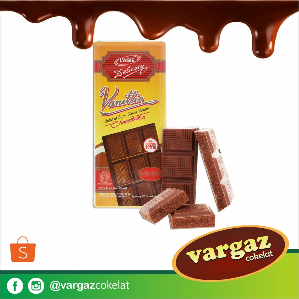 

LAGIE Delicacy Vanila Cokelat Batang Kemasan 120gr