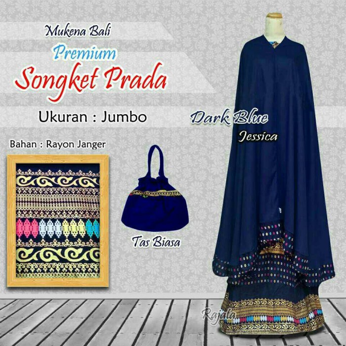 MUKENA- MUKENA SONGKET BALI JUMBO - PUTIH -MUKENA.