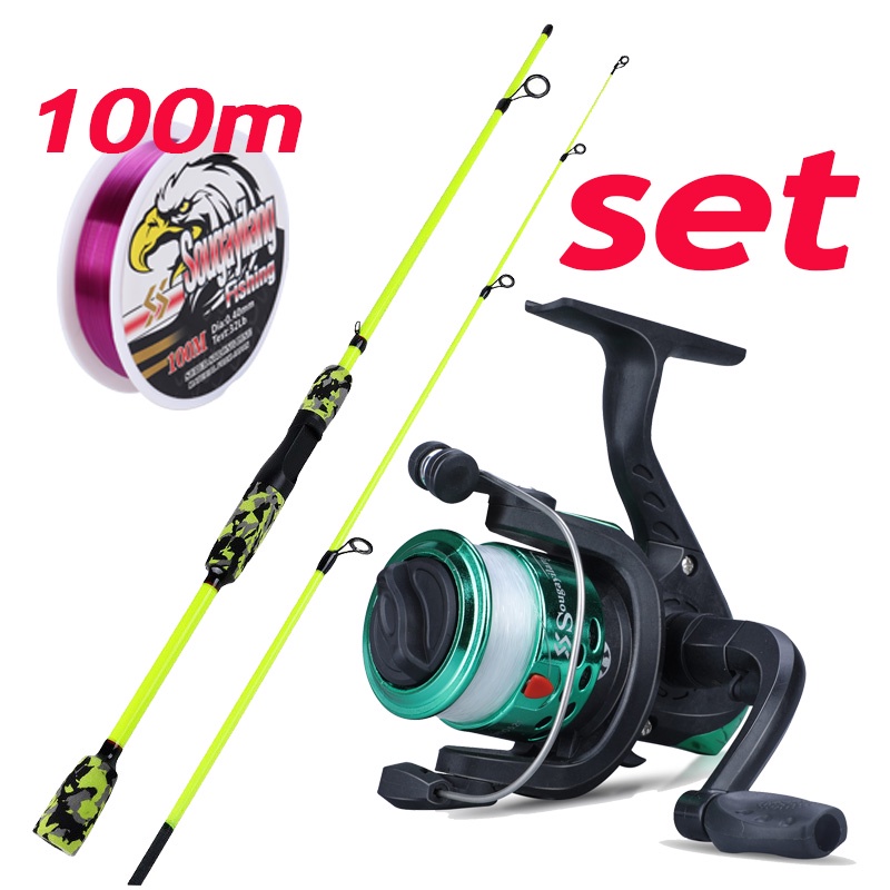 Set Pancing Joran Pancing 1.8m 2 Pieces UL Spinning Fishing Rod Fishing Pole