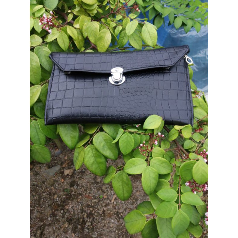 clutch pesta dompet pesta motif croco