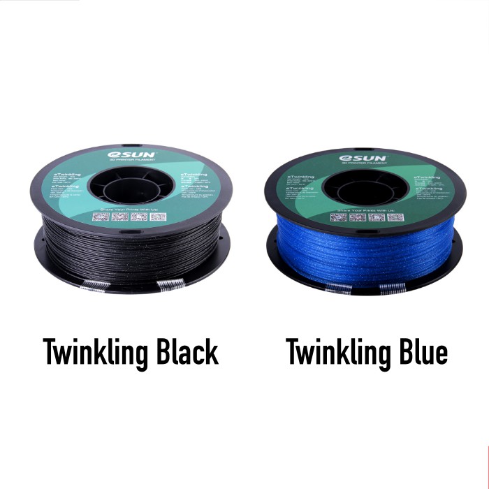 eSUN 3D Filament Terbaru eTwinkling Glitter PLA 1.75 mm