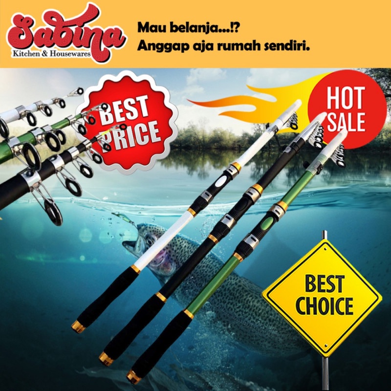 Joran Pancing Telescopic Portable Strong Carbon Fiber Beban 3Kg