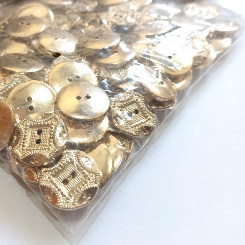 Isi 144 Pcs Kancing Baju Motif MQ Bintik Persegi Import