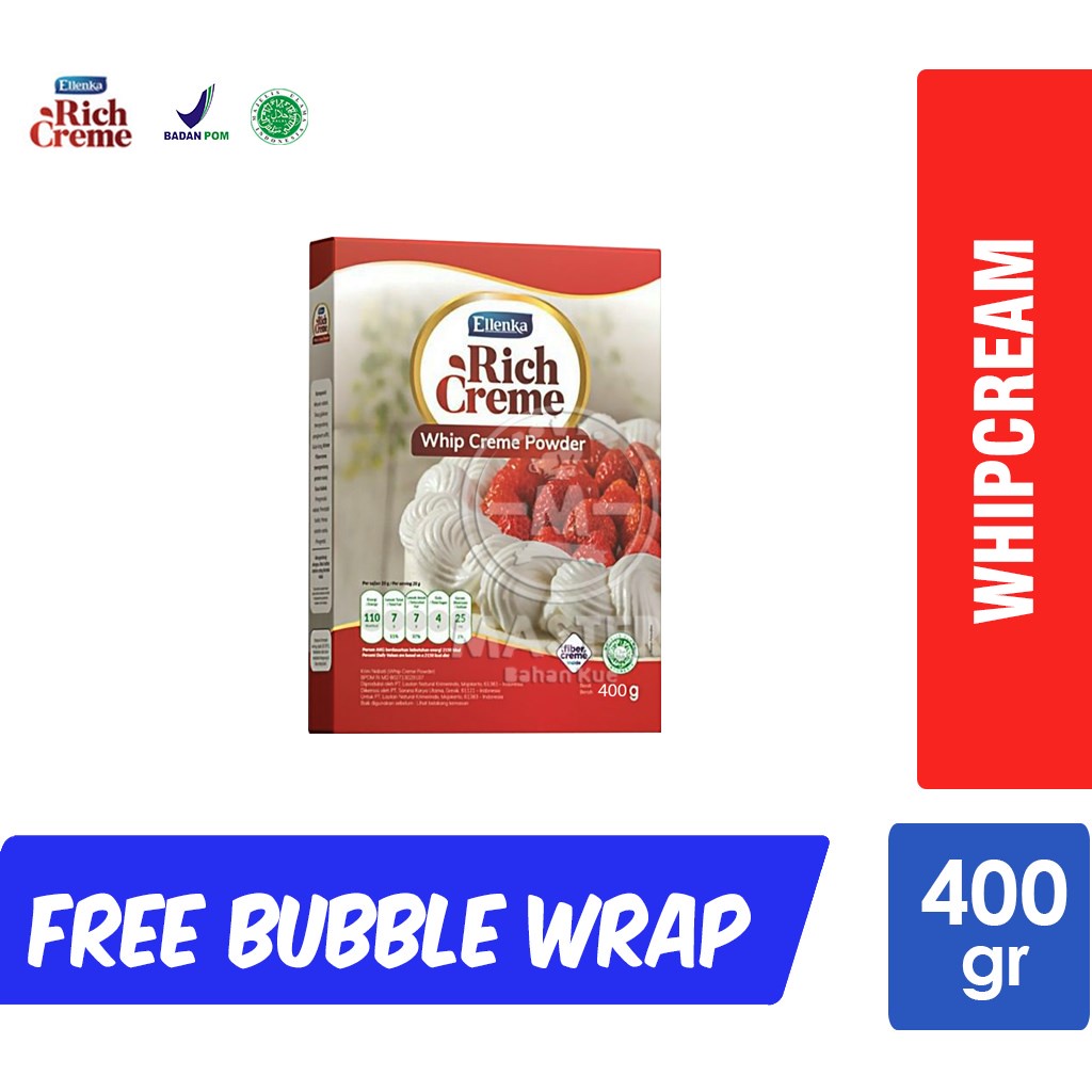 

Whip Cream Bubuk Rich Creme / Whipping Cream Powder [400gr]