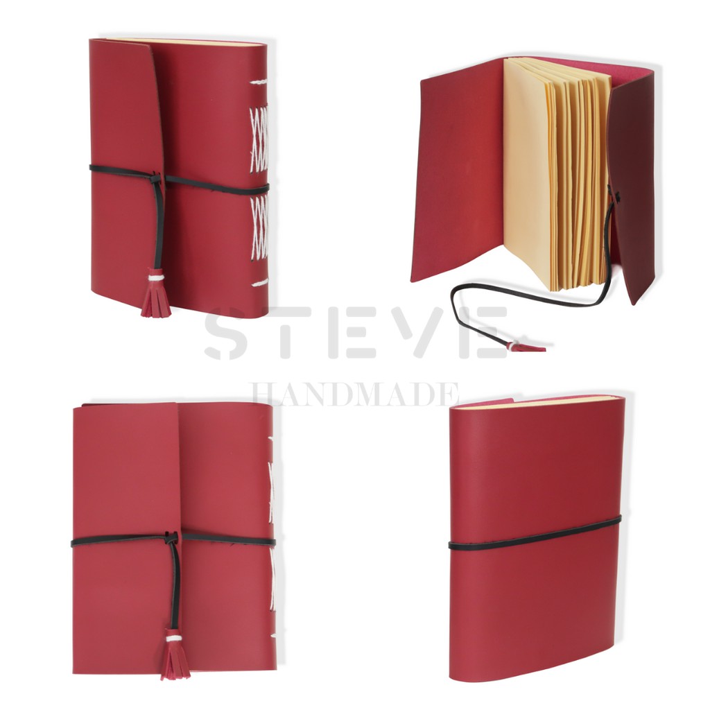 

Notebook Kulit Buku Tulis Catatan Free Custom nama & Logo NB0105 Steve Handmade