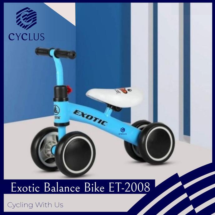 TERLARIS Sepeda Balance Bike Push Bike Anak Exotic ET - 2008 Roda 4