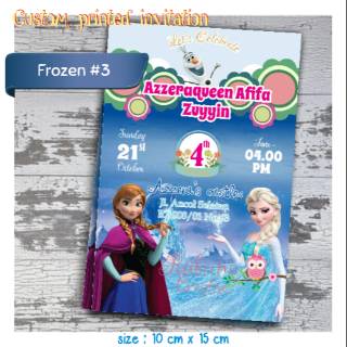 Undangan Ulang Tahun Anak Frozen 3 Shopee Indonesia