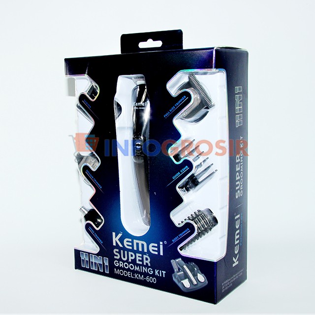 Electric Shaver Profesional Kemei KM-600 Alat Cukur Rambut, Jenggot, Kumis Original