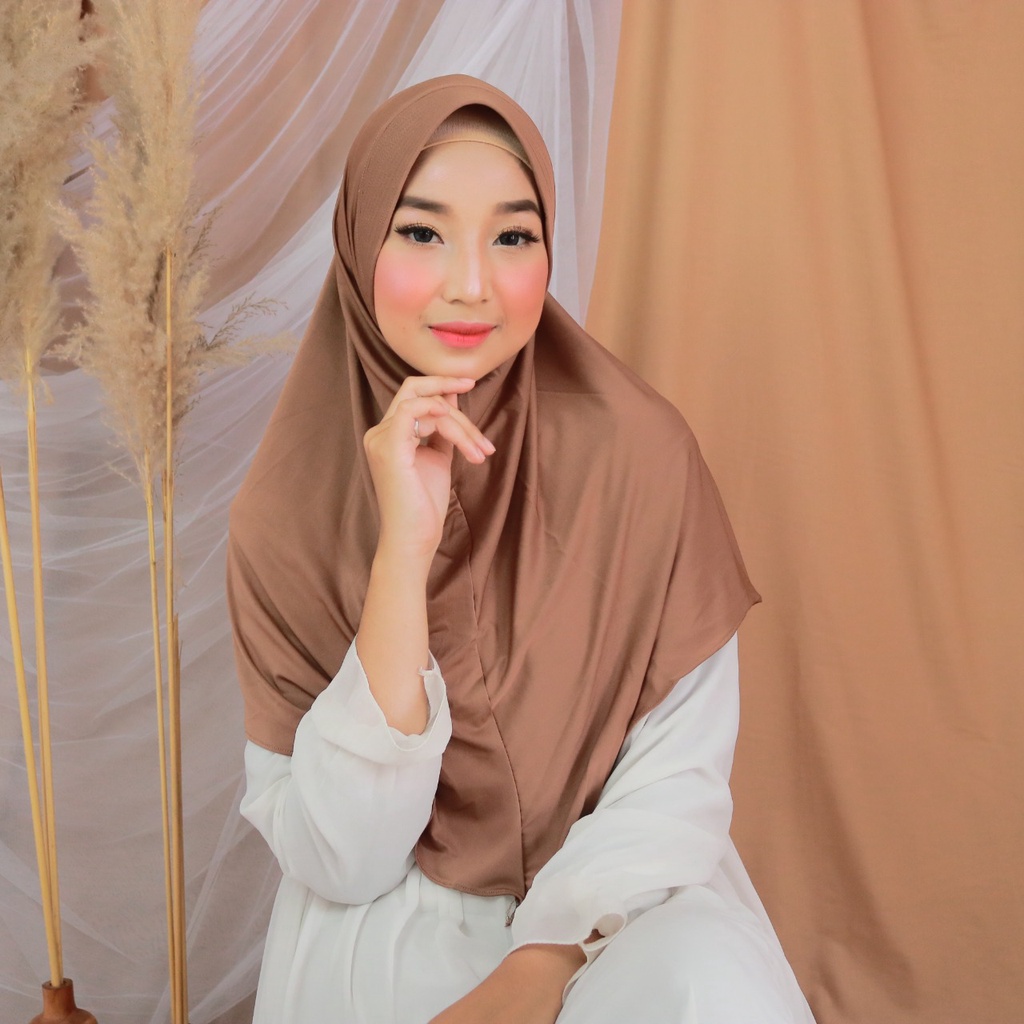 Jilbab Bergo Hamidah Jersey Premium I Jilbab Instan Sport Olahraga Shamira