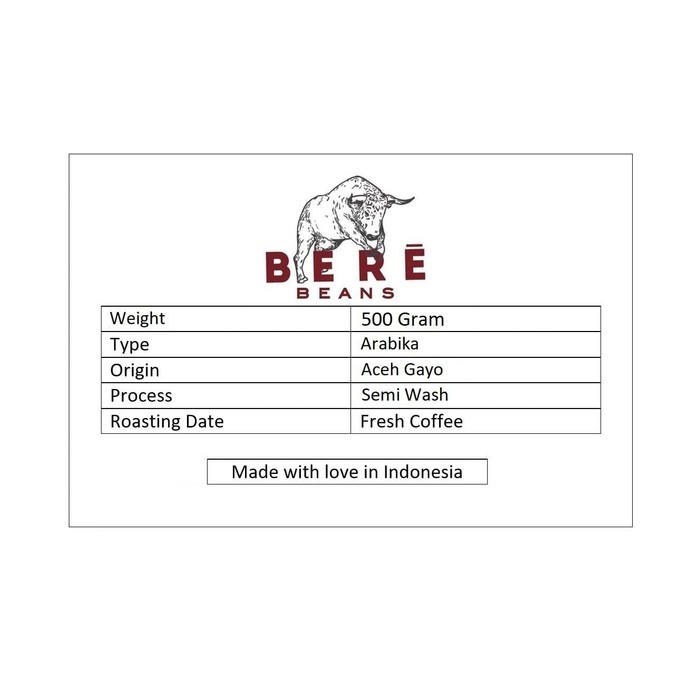 Kopi Arabika Aceh Gayo 500 GRAM Bubuk / Biji Giling Biji Kopi Coffee Bean Coffe