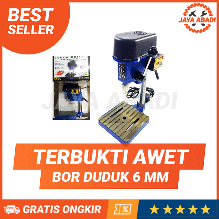 Bor Duduk 6 Mm Kecil MOLLAR / Mini Bench Drill Variable Speed / Bor Listrik Industri