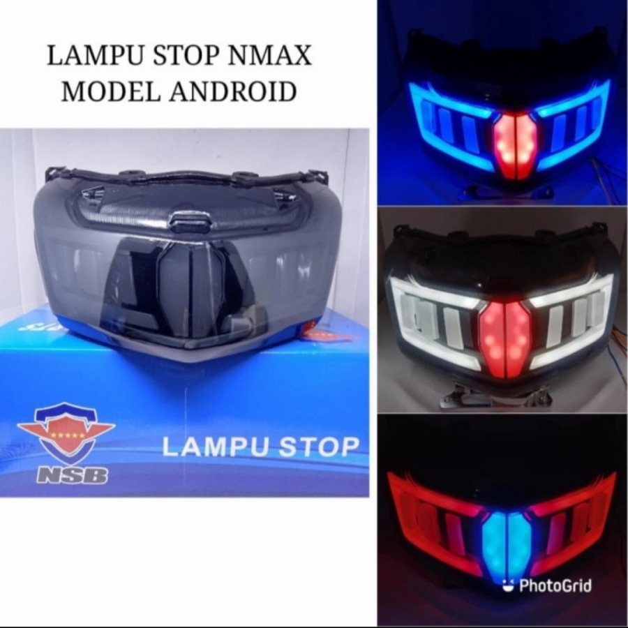 Lampu Stop LED Nmax Sein Running Android Stoplamp LED Running Sen Sein Nmax N max Biru 2015 - 2021