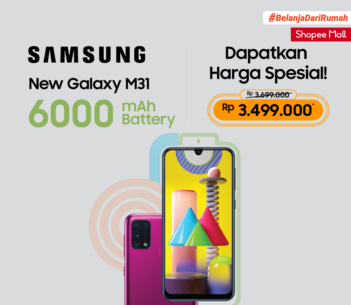 Samsung New Galaxy M31 6000 mAh Battery | 21 Mar - 7 Apr