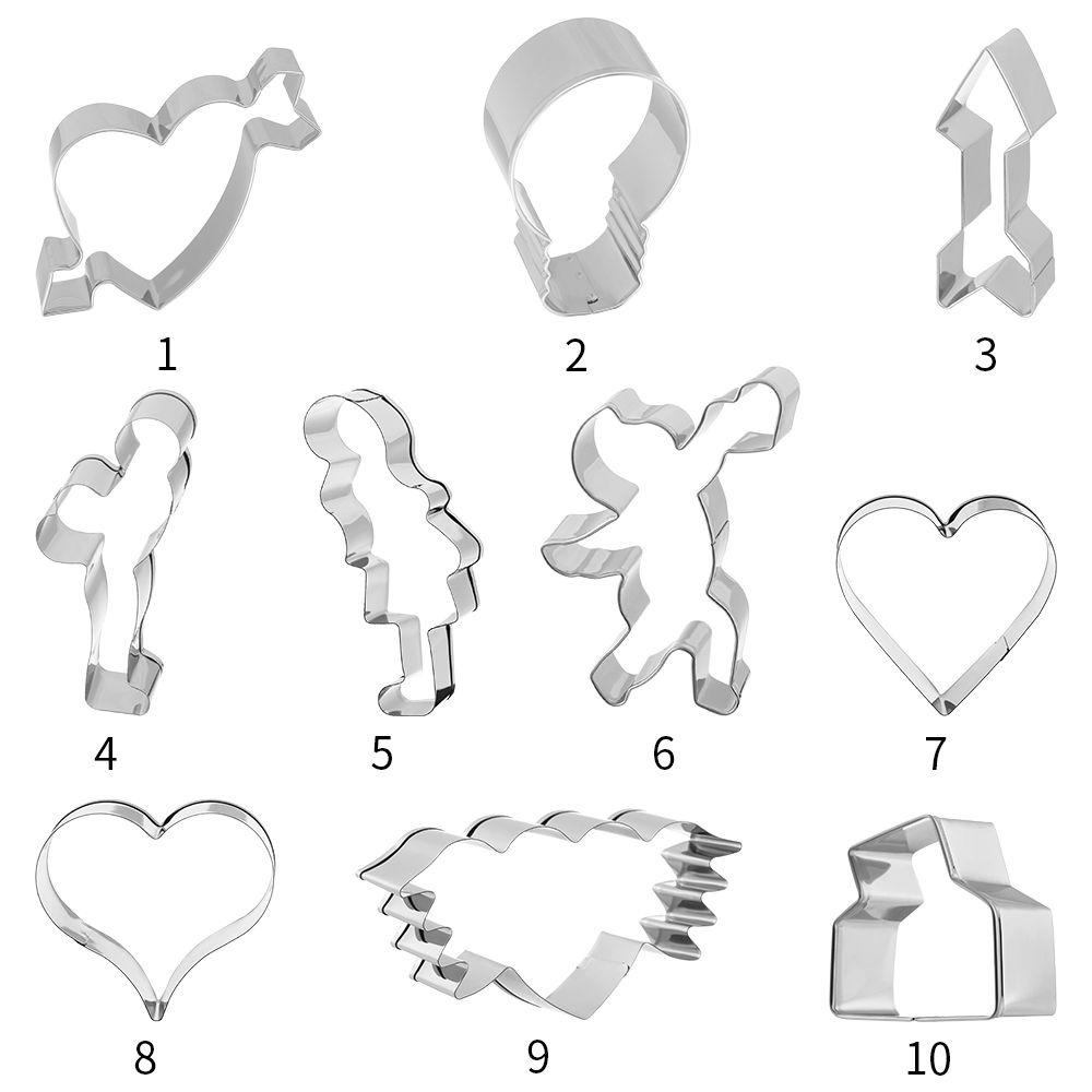 Solighter Cookie Cutter Mold Biscuit Fondant Cetakan Biskuit Dekorasi Kue Hari Valentine Cupid