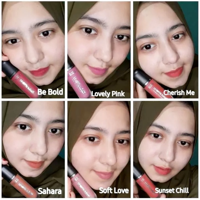 1 Box Lipmatte Lipstik Natura World Isi 6 pcs