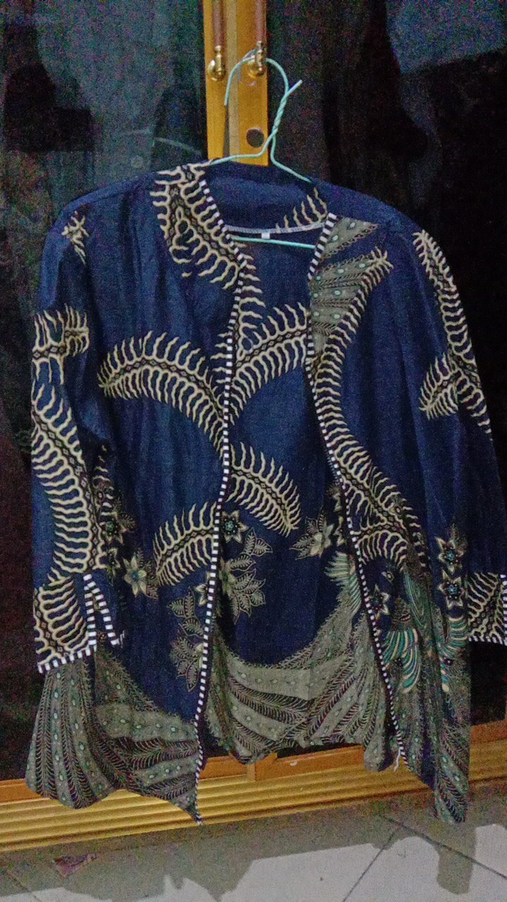 Tey-17 Batik Wanita Asj Sa Hrb026 Kenongo Kemeja Tosca Pendek
