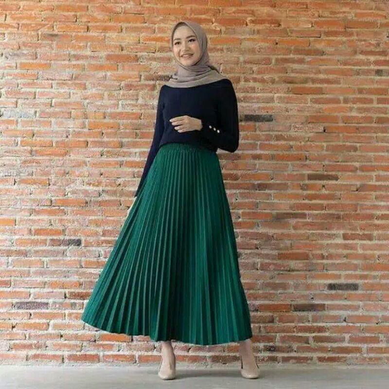 (PREMIUM) ROK PLISKET PREMIUM PUSATGROSIR_SOLO ROK WANITA PRISKET BAWAHAN MUSLIM FASHION BKK ROK PLISKET PREMIUM // HYGET SUPER