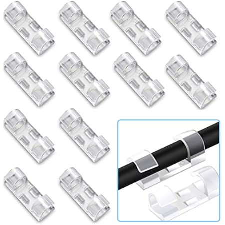 16 &amp; 20 pcs Pengrapi Kabel Tempel ~ Cable Clips Self-Adhesive ~ Wire Holder Organizer