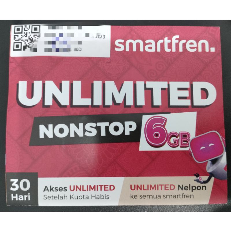 PERDANA INTERNET SMARTFREN 6GB UNLIMITED NONSTOP