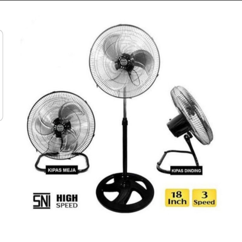 Sonus Stand Fan Tornado 18 inch 3 in1 S 1831 Full Besi