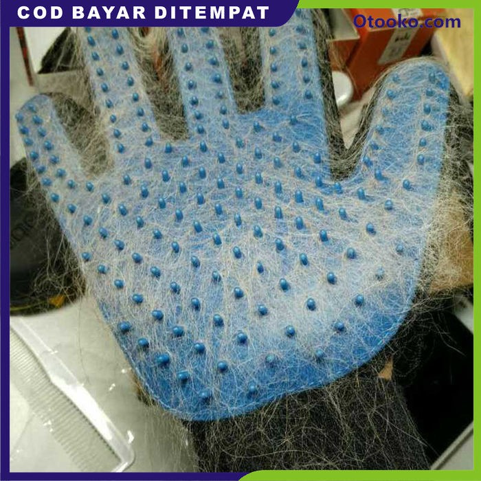 Sarung Tangan Sisir Bulu Pijat Grooming Anjing Kucing Sapi Pet Glove