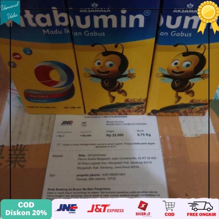 

◾COD◾ vitabumin madu ekstrak albumin ikan gabus Asli / Original