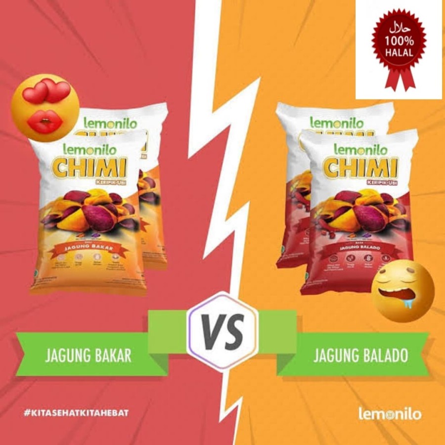 

Lemonilo Chimi Kripik Ubi 40gr | Keripik ubi lemonilo - Jagung Bakar