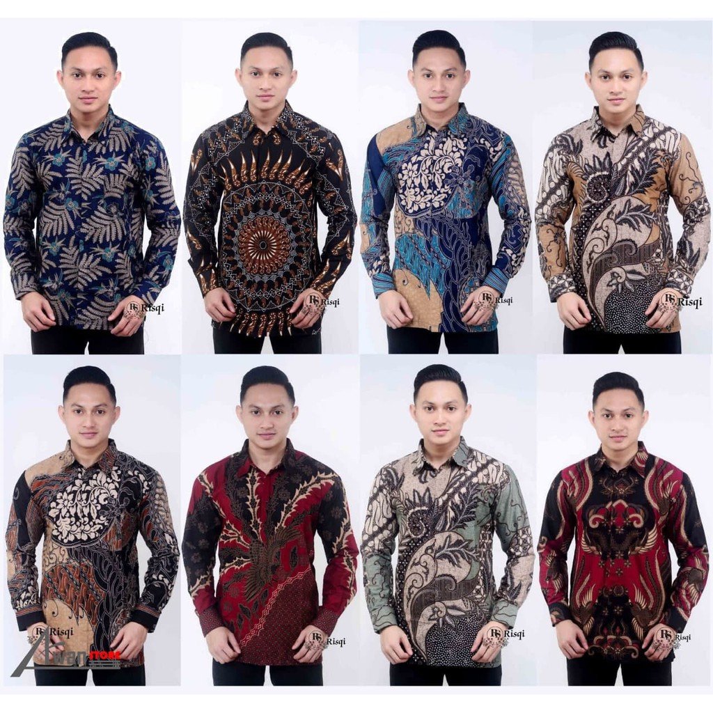 Batik Terbaru Kemeja Batik Pria Lengan Panjang Size M L Xl Xxl  Bswart Batik Kenongo Hem Panjan