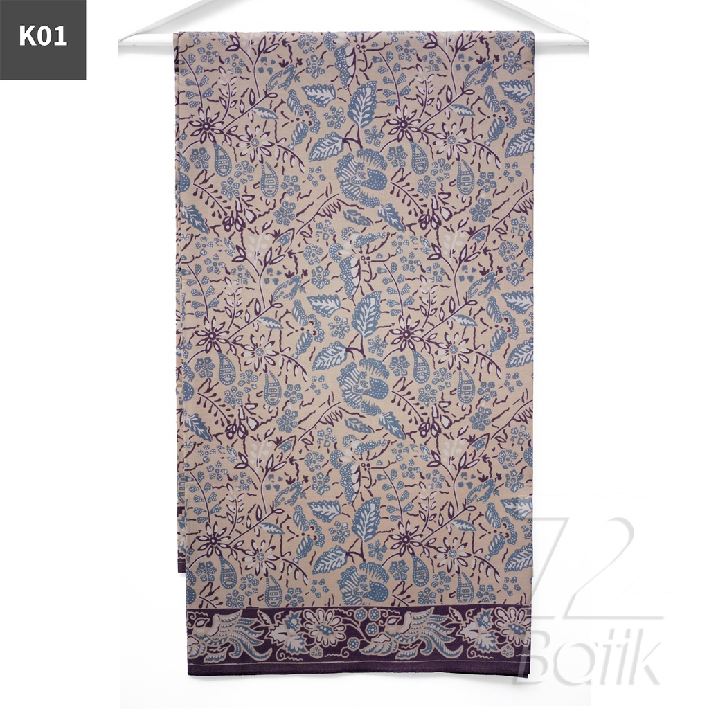 KAIN BATIK PREMIUM Bahan Katun Motif Daun Kupu Warna Cream 721327 Cap 72 Jarik Jarit Samping Kebat Panjang Batik Katun Modern Premium Bahan Seragam Batik Pernikahan Kantor Keluarga Murah Kamen Jadi Batik Bali Lembaran