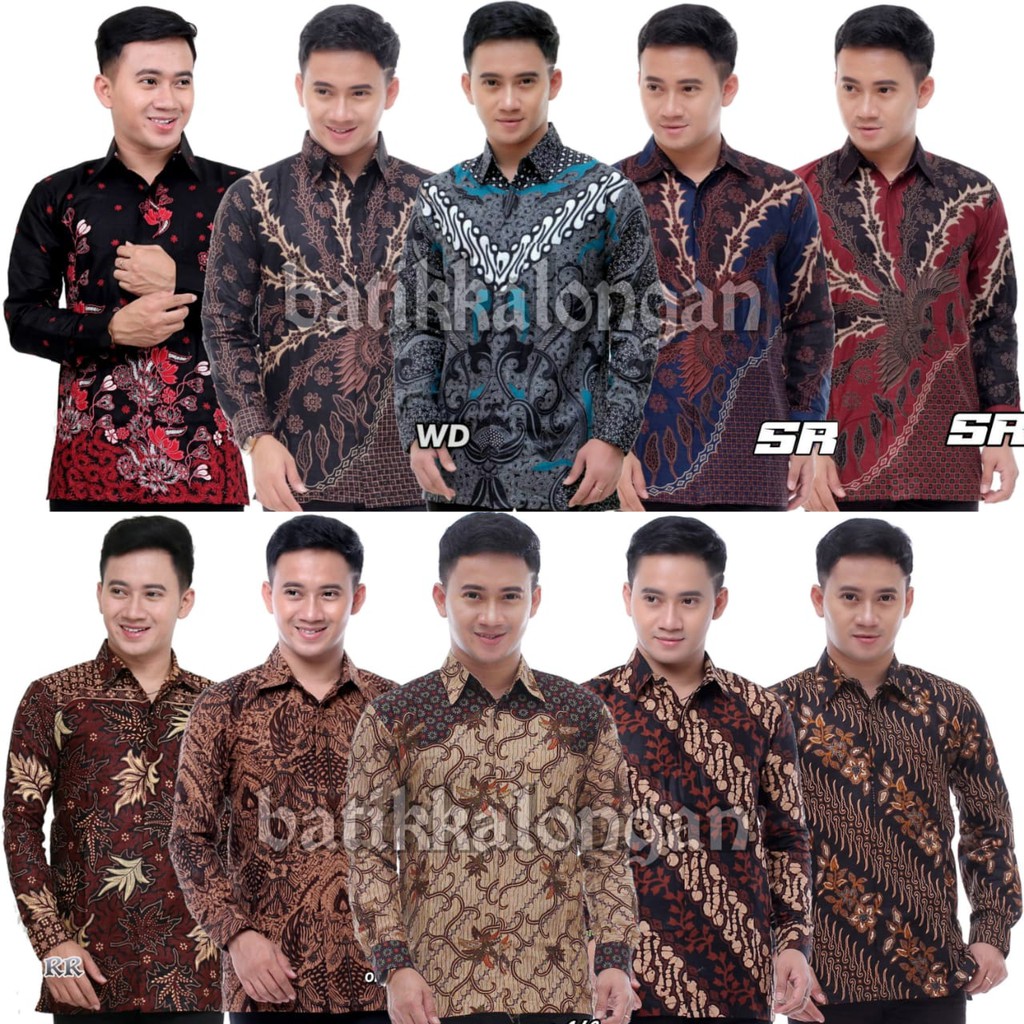 BATIK KALONGAN | BATIK PRIA | BATIK NAKULA | KEMEJA BATIK PRIA LENGAN PANJANG SIZE M L XL XXL XXXL