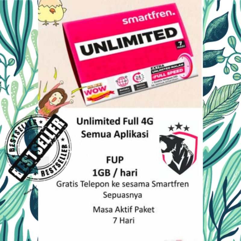 Smartfren Unlimited 1GB/Hari 7Days