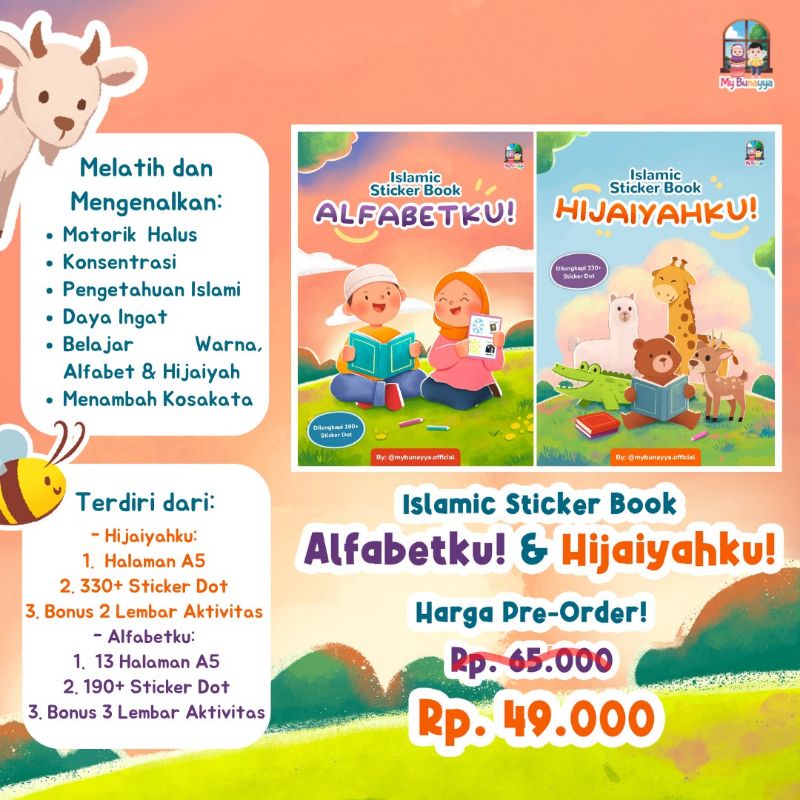ISLAMIC STICKER BOOK: HIJAIYAHKU DAN ALFABETKU