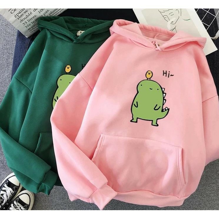 SWEATER HOODIE WANITA CUTE MONSTER - ATASAN KEKINIAN PREMIUM