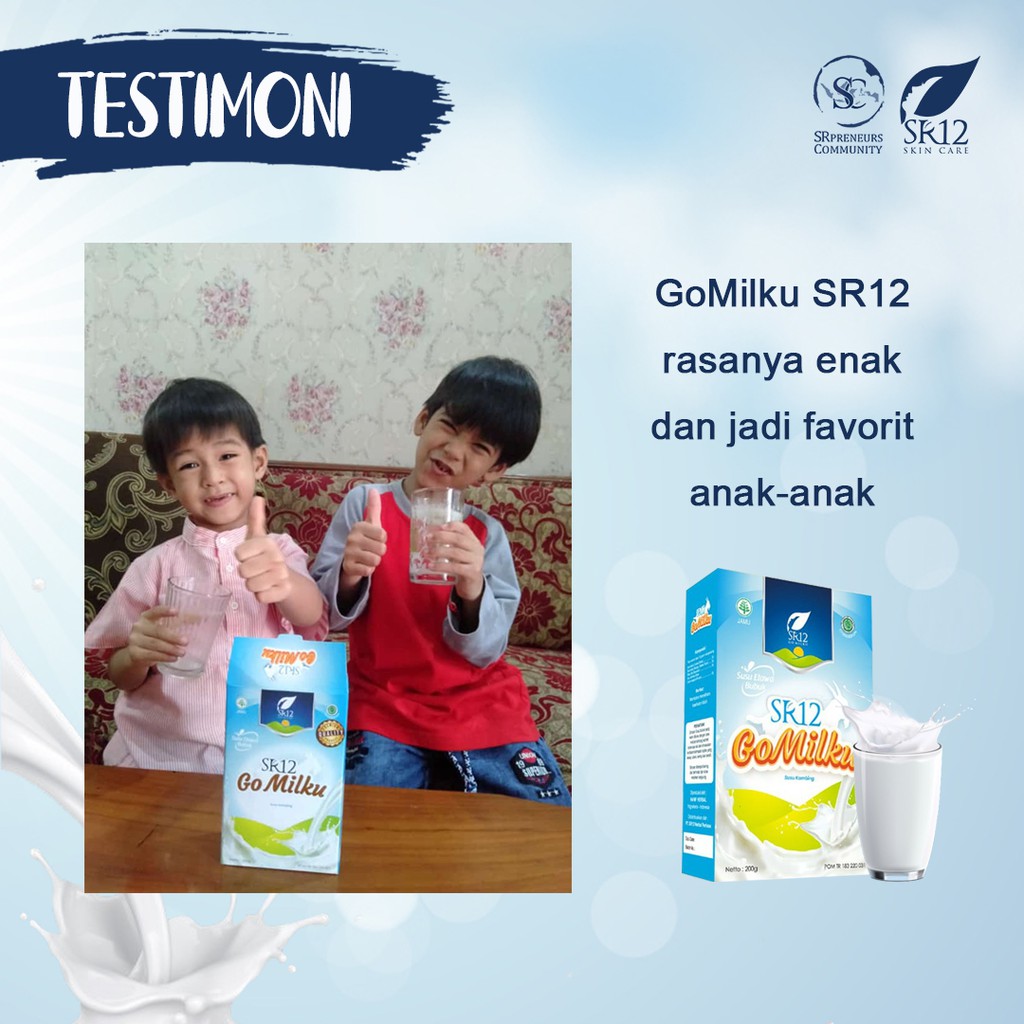 GOMILKU SR12 SUSU KAMBING / GO MILKU SUSU ETAWA KUALITAS PREMIUM / GOAT MILK BUBUK TANPA GULA BPOM