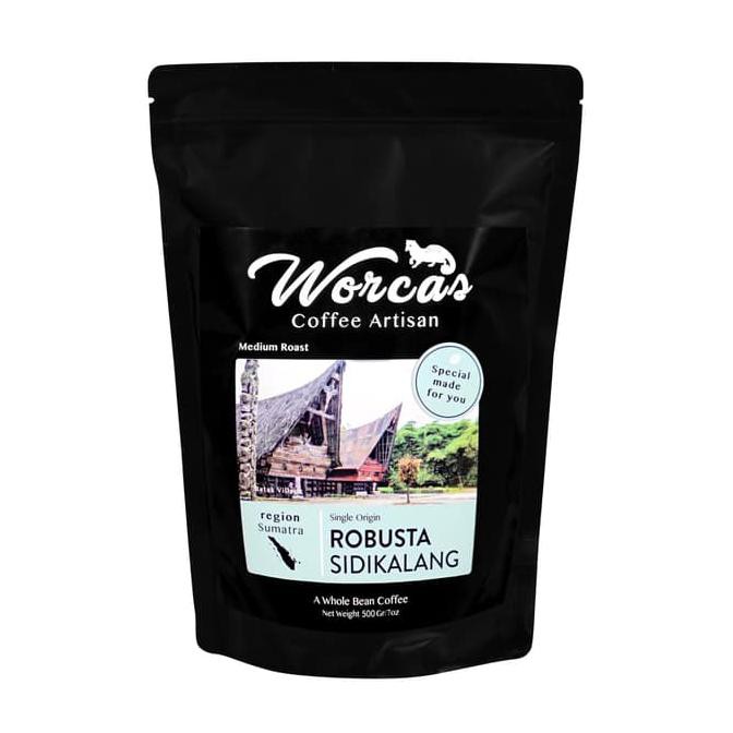 

WORCAS Kopi Robusta Sidikalang 500 Gram - Medium Roast - KOPI BIJI