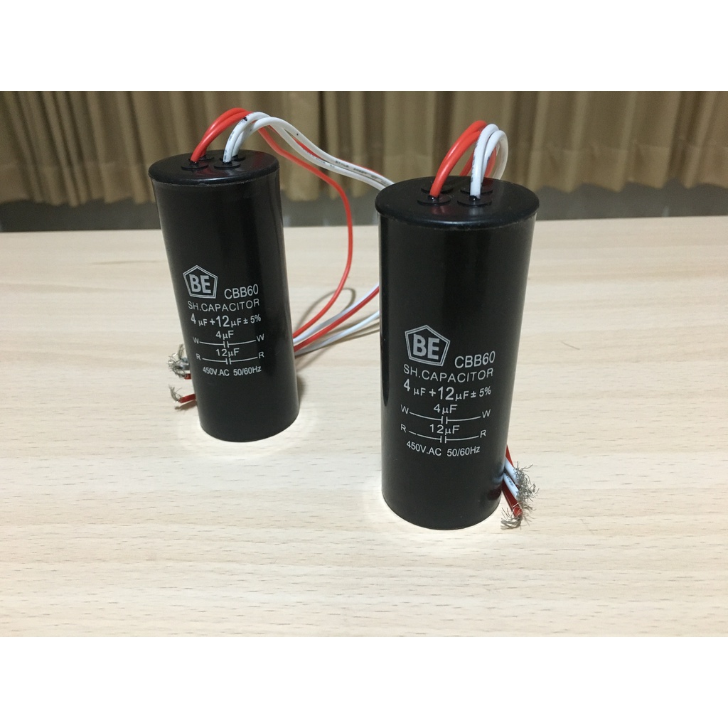 KAPASITOR BULAT DOUBLE MESIN CUCI 4+12UF 450V 4+12 UF 450 VOLT CBB60