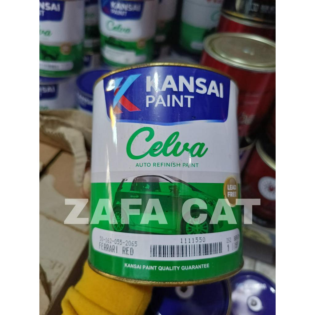 Cat Kansai Celva Ferrari Red - Cat Red - Cat Celva Ferrari Red| Cat Merah - Celva Hitam | ZAFA CAT