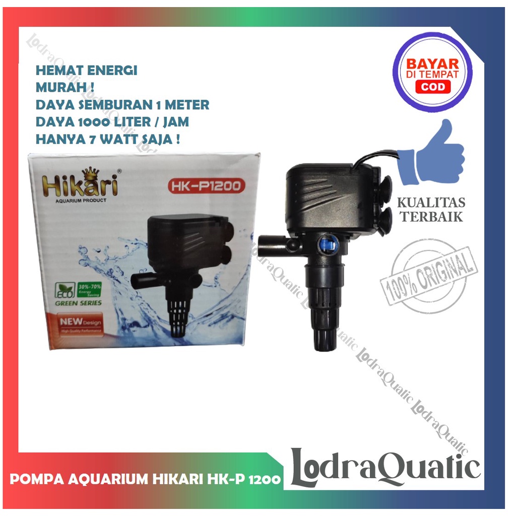 PROMO MURAH POMPA AIR AQUARIUM HIKARI HK-P 1200 NAIK 1 METER 1000 LITER FILTER AQUARIUM KECIL POMPA AIR HIDROPONIK AQUARIUM FILTER AQUARIUM MINI POMPA AQUARIUM KECIL POMPA AQUARIUM MINI POMPA AQUARIUM HEMAT ENERGY POMPA AQUARIUM LOW WATT FILTER AQUASCAPE