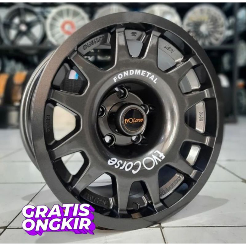 velg ring 15 Evo Corse pcd 5x114.3 velg mobil R15 tuk Terios.rush.innova.ertiga