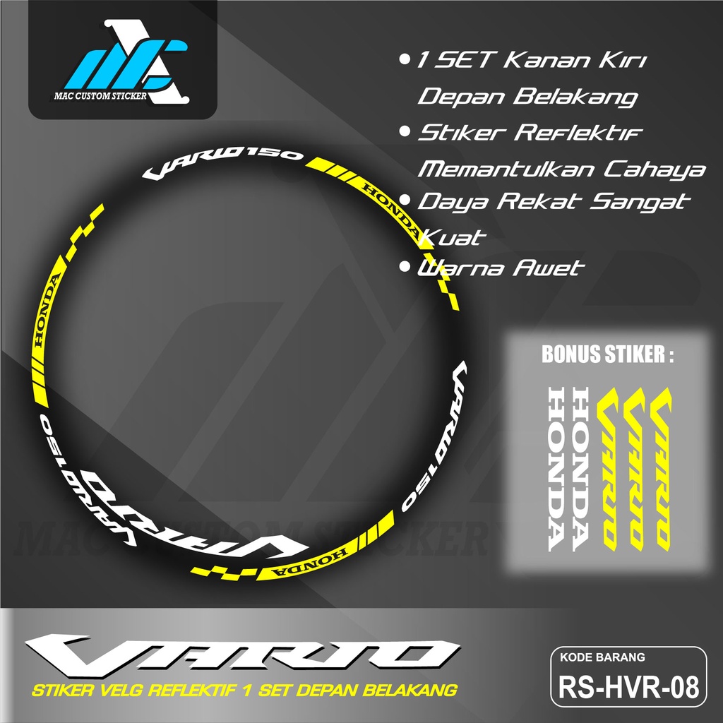 Jual CUTTING STIKER STICKER LIS LIST RODA MOTOR VARIO 110 125 150
