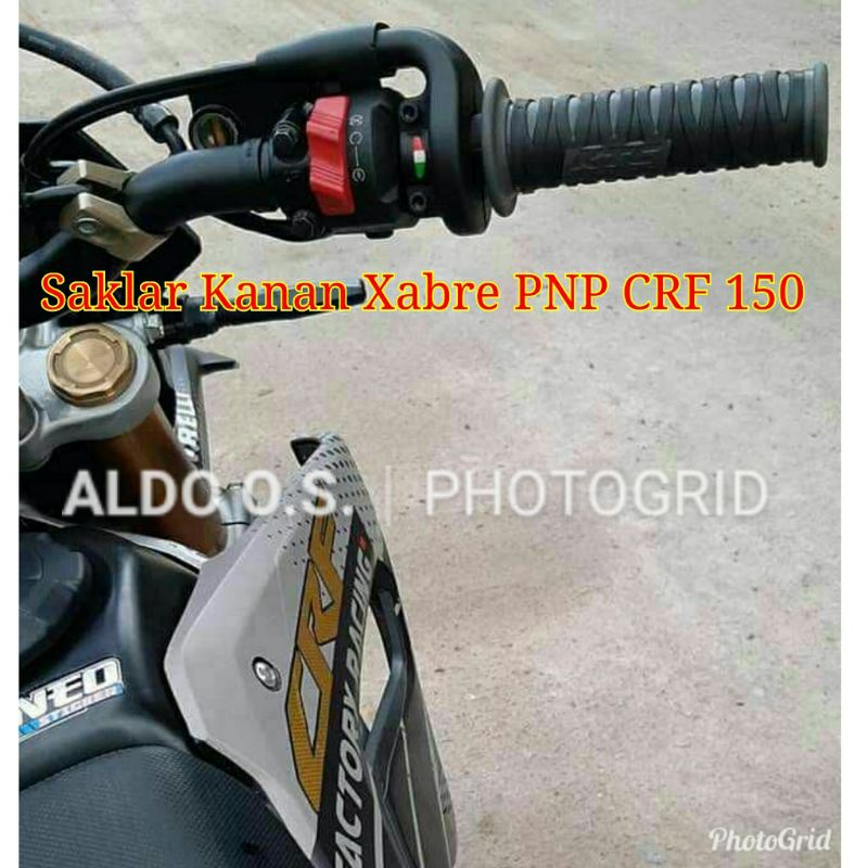 Holder Saklar Kanan Modifikasi PNP untuk CRF 150 L, Kompatibel dengan Xabre, Tanpa Potong Kabel