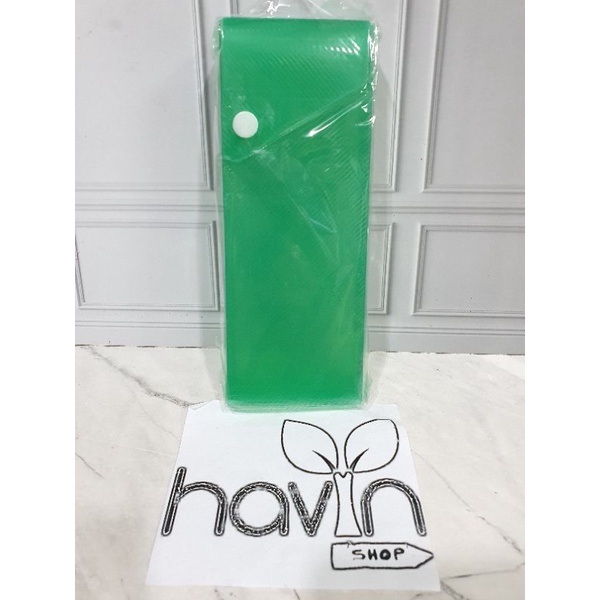 kotak pensil slot kancing/kotak pensil laci/pensil case/tempat pensil-Hijau Tua