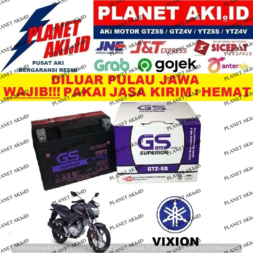 Aki Motor Yamaha Vixion GTZ5S Accu Kering MF