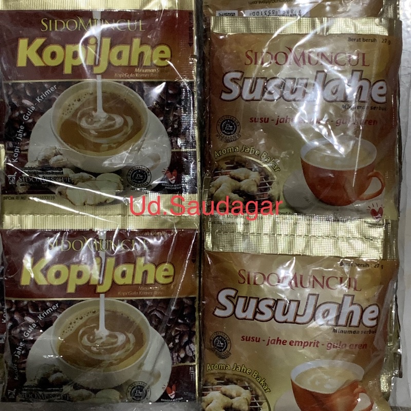 

Sidomuncul Kopi Jahe | Susu Jahe 1 renceng Sido Muncul