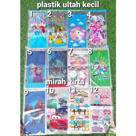 

PLASTIK ULANG TAHUN kecil . PLASTIK ULTAH KECIL goodie bag . kantong plastik snack