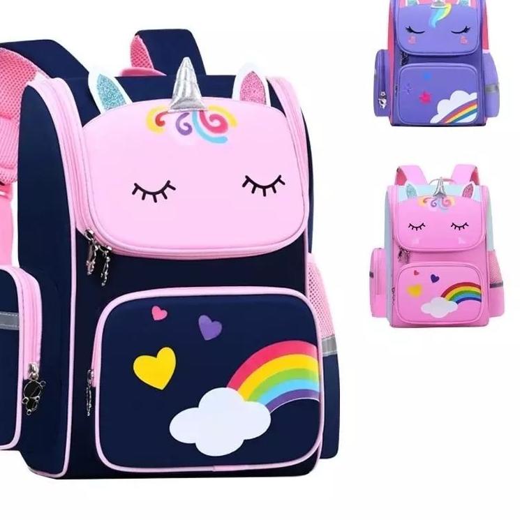 Best Seller.. Tas Ransel Sekolah Anak Sd Unicorn Batman Anak Tk Sd Paud Kado Anak - Uni Pink Sd