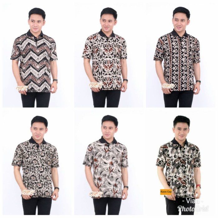 Kaos Kerah Batik | kaos pria polo distro motif batik coklat