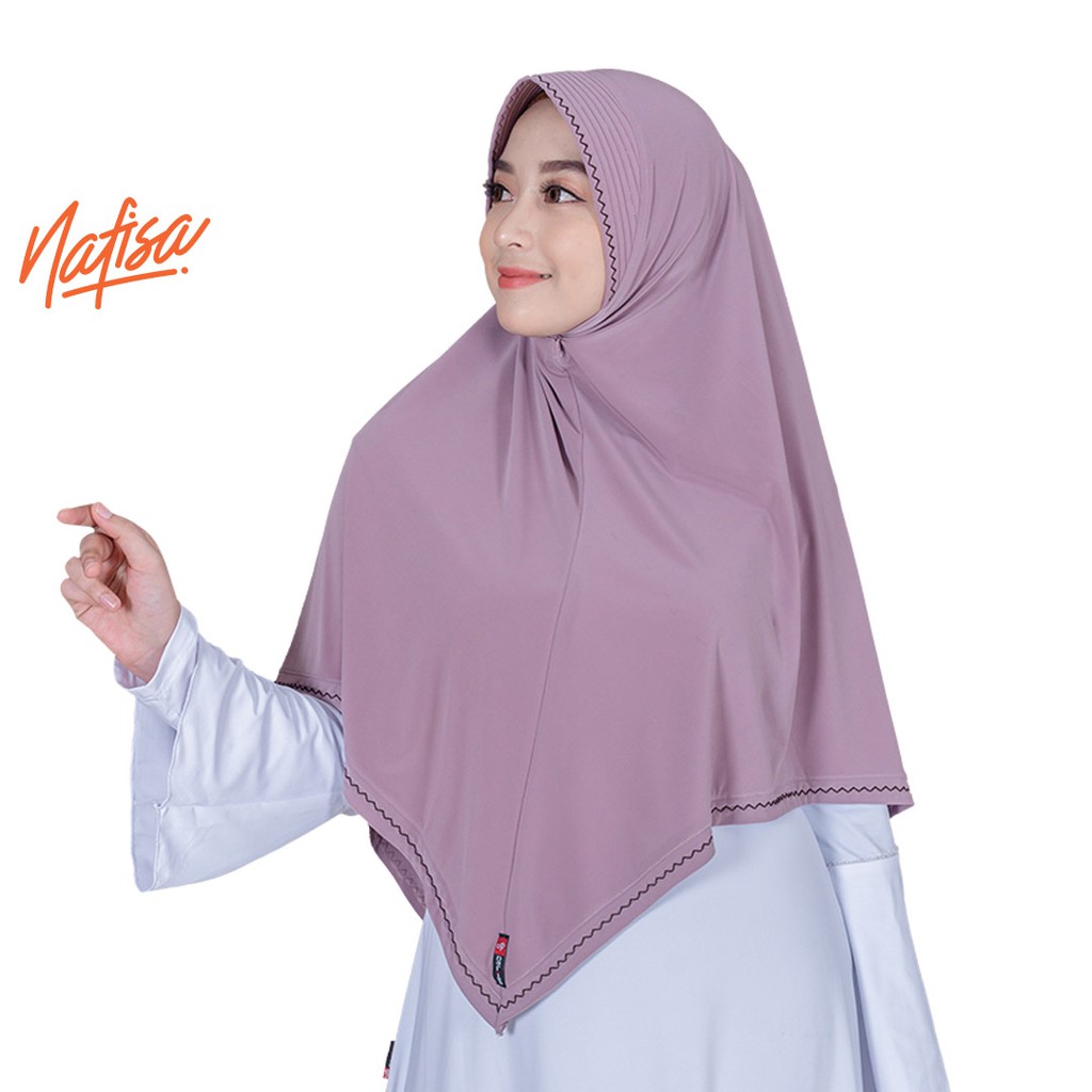 TERBARU !!! Kerudung Instan Nafisa Belvana | Hijab Instan Jumbo Hijab Instan Muslimah Jilbab Bergo Pesta Simpel-4