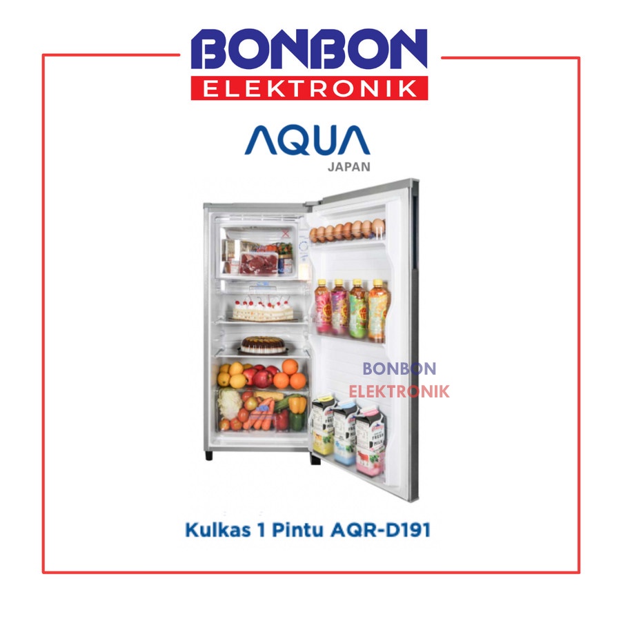 Kulkas AQUA 1 Pintu 160L AQR-D191 / AQRD 191 / AQRD191 (DS/LS/LB/LK)